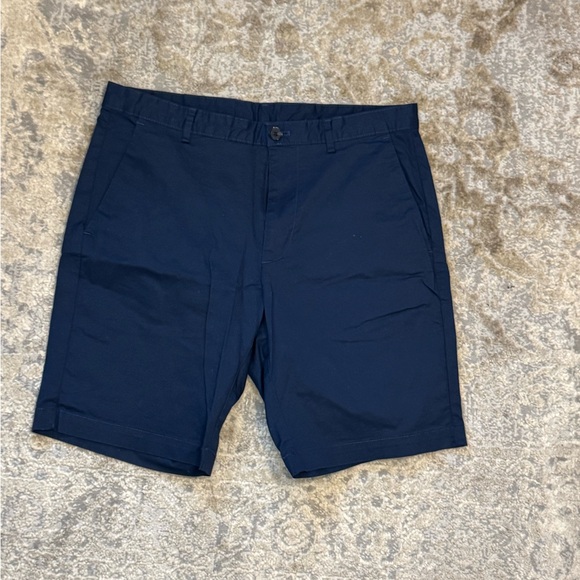 Calvin Klein Dark Blue Flat Front Shorts - Picture 2 of 3